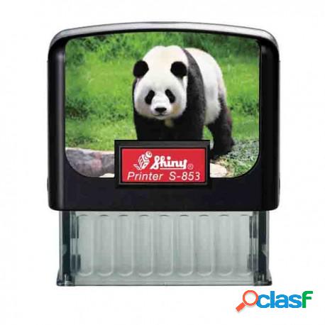 TIMBRO New Printer Line 47x18mm-5righe 853 NERO PANDA Shiny