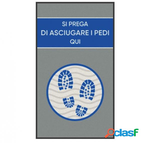 Tappeto personalizzato L-Mat Asciugatura - 85x150cm - blu -