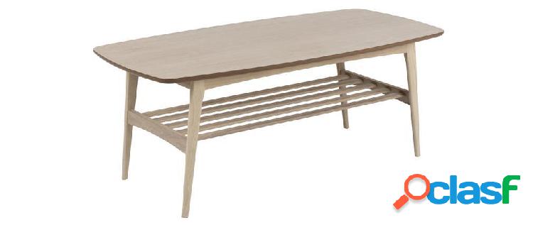 Tavolino da salotto scandinavo finitura rovere chiaro L120