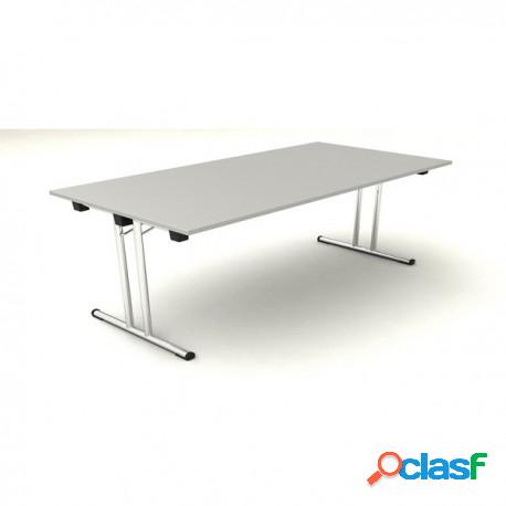 Tavolo Pieghevole 178X80Cm - H72Cm Grigio - Easy Fold