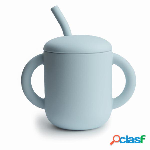 Tazza Educativa con Cannuccia Mushie In Silicone - Vari