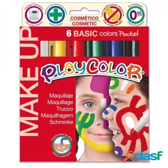 Tempera solida Make Up - cosmetica - Playcolor - astuccio 6