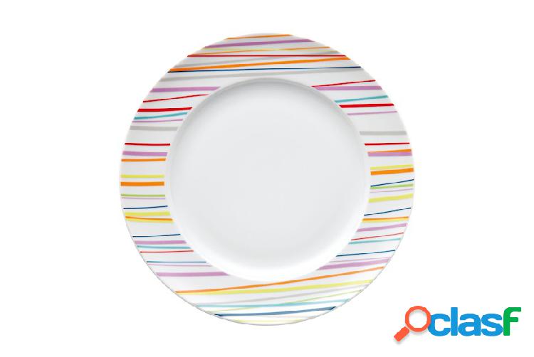 Thomas Piatto piano Sunny Day Stripes porcellana bianco