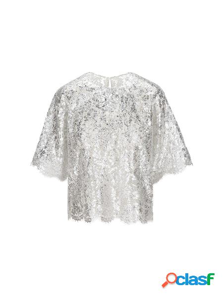 Top In Silver Heavy Lace