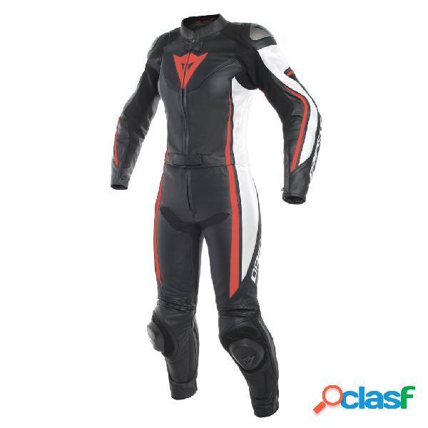 Tuta moto donna divisibile Dainese ASSEN LADY Nero Bianco