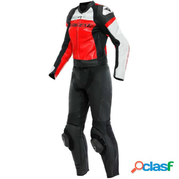 Tuta moto donna pelle divisibile Dainese Mirage 2pcs Rosso