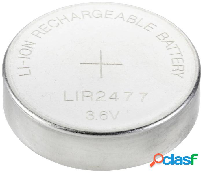 VOLTCRAFT Batteria ricaricabile a bottone LIR 2477 Litio 180