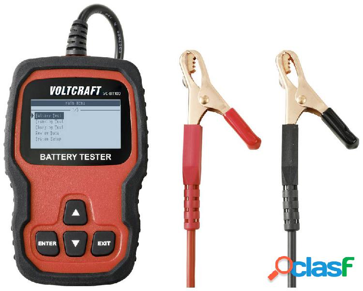 VOLTCRAFT VC-BT100 Tester batteria per auto 12 V, 24 V 79 mm