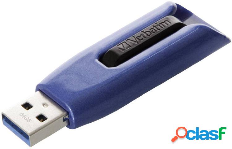 Verbatim V3 Max Chiavetta USB 64 GB Blu 49807 USB 3.2 Gen 1