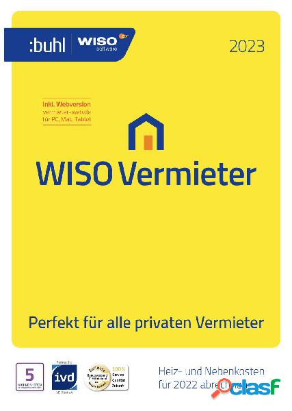 WISO Vermieter 2023 (5 WE) Versione completa, 1 licenza