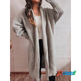 Women's Cardigan Sweater Jumper Chunky Knit Knitted Tunic
