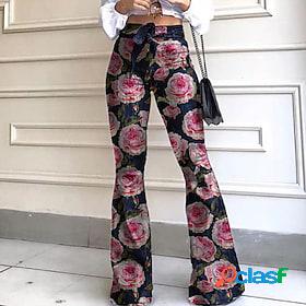 Women's Pants Trousers Bell Bottom Black Pink Purple Fashion