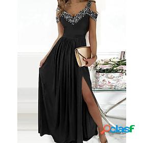 Womens Party Dress Swing Dress Long Dress Maxi Dress Black