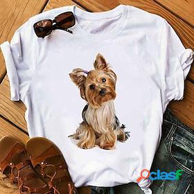 Womens T shirt Tee zg4 zg1 zg2 Print Cat Dog Daily Weekend