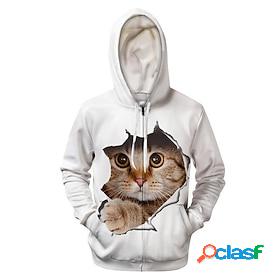 Women's Zip Hoodie Sweatshirt Basic Cute Casual White Light