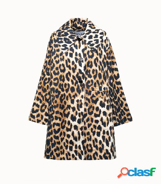 ganni giacca canvas animalier