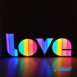 led amore lettera luminosa scatola luminosa sfondo colorato