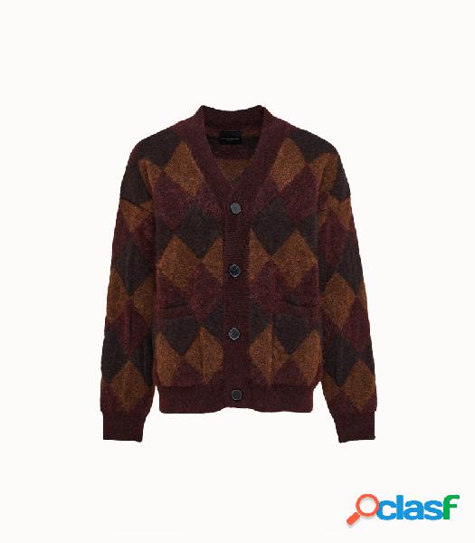 roberto collina cardigan rombi in misto lana