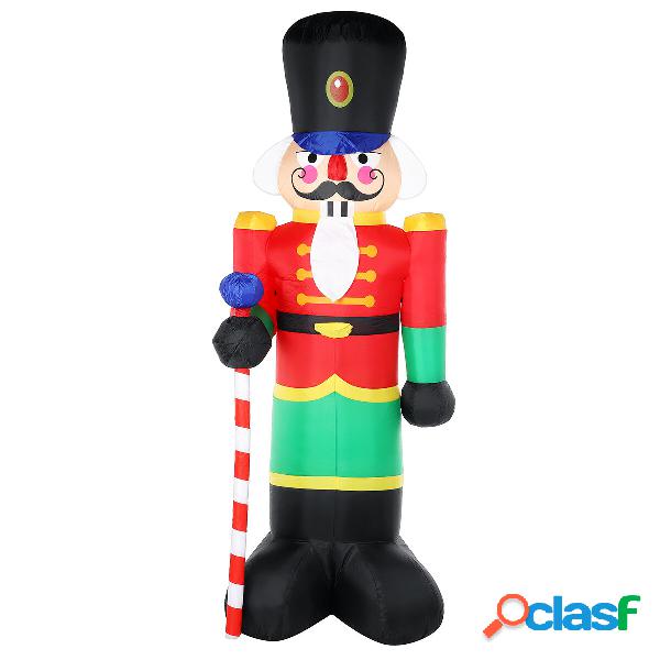2.4m Gonfiabile Christmas Soldier Man Air Blowing Light Up
