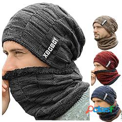 2 pz/set inverno beanie cappelli sciarpa set caldo cappello