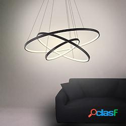 3 luci 80/60/40/20 cm led lampada a sospensione metallo