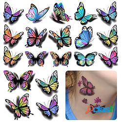 30 pezzi farfalla tatuaggio temporaneo adesivi 3d tatuaggio
