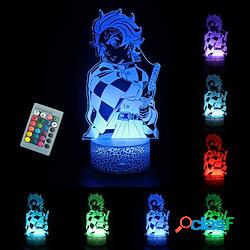 3d illusion Demon Slayer merch luce notturna led anime