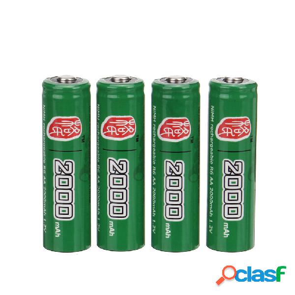 4 pezzi Gens ACE 1.2V 2000mAh AA NIMH Ricaricabile Batteria