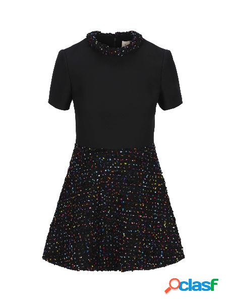 Abito in Tweed Pois