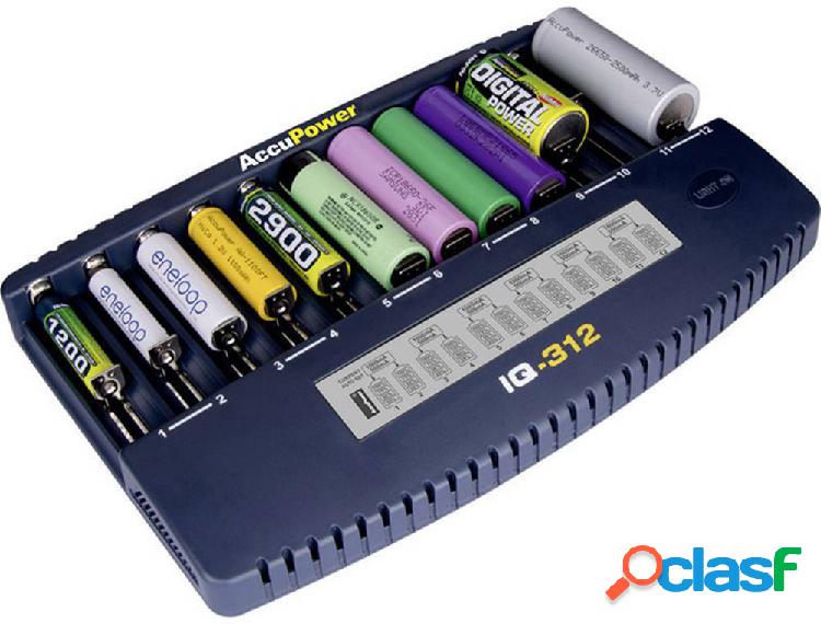 AccuPower IQ312 Caricabatterie universale NiCd, NiMH, LiIon
