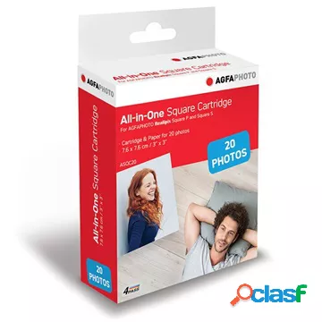 AgfaPhoto ASQC20 All-in-One Cartuccia Quadrata / Carta