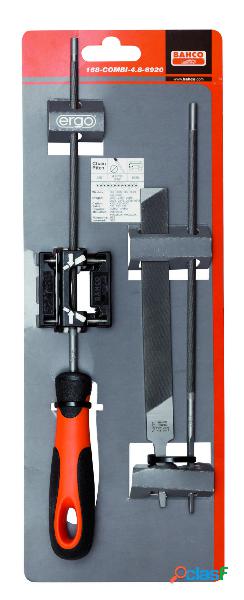 Bahco 168-COMBI-5.5-6924 Kit di lime per sega a catena,