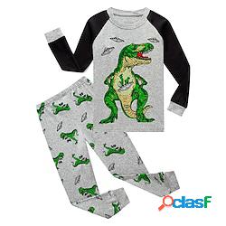 Bambino Da ragazzo Manica lunga Grigio Dinosauro Inverno