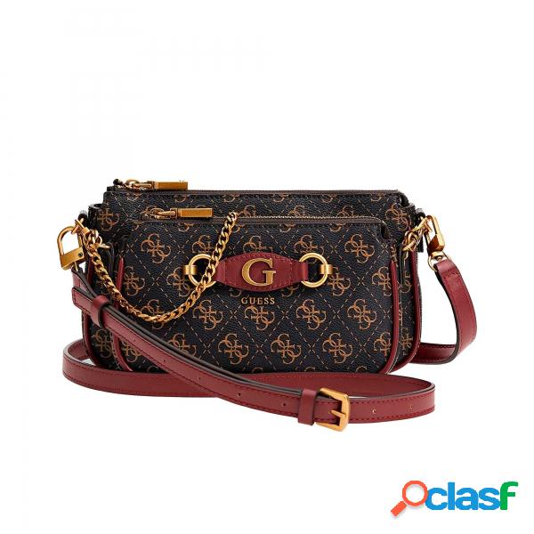 Borsa a tracolla Guess Izzy Double Pouch Brown Guess Borse a