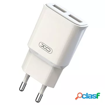 Caricabatteria da Viaggio Doppio USB XO L92C - 2.4A - Bianco