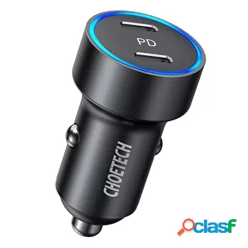 Caricabatteria da auto USB-C PD a doppia porta Choetech - 36