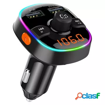Caricabatteria da auto veloce e trasmettitore FM Bluetooth