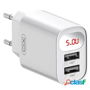 Caricabatterie Veloce XO L95 con Doppio USB - 2.4A - Bianco