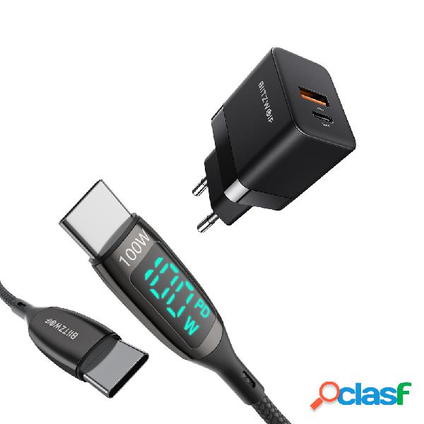 Caricabatterie da parete BlitzWolf® BW-S21 35 W GaN +