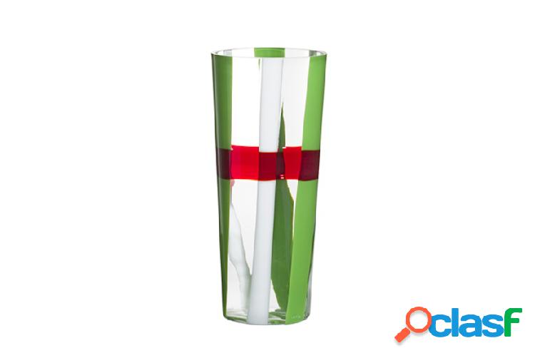Carlo Moretti Vaso Troncocono vetro di Murano Italia bianco