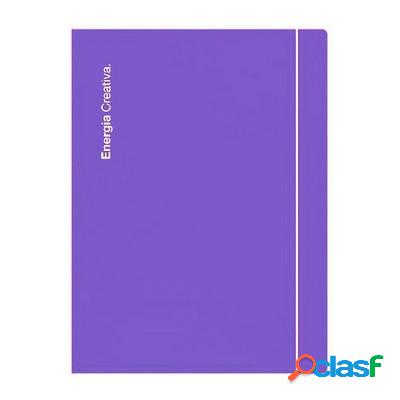 Cartellina Scatto 3 lembi formato A4 dorso 1 cm viola