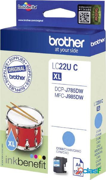 Cartuccia dinchiostro Brother Originale LC-22U C Ciano