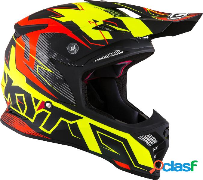 Casco cross Kyt SKYHAWK DIGGER in fibra Giallo Arancio Opaco