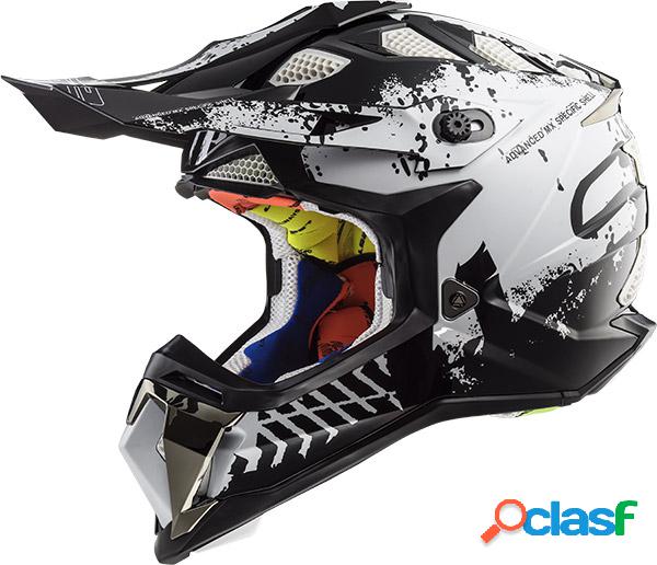Casco cross LS2 MX470 SUBVERTER INTRUDER Nero Bianco