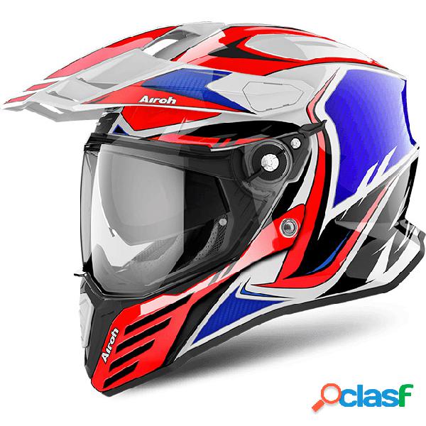 Casco integrale Airoh Commander in fibra Carbon rosso lucido