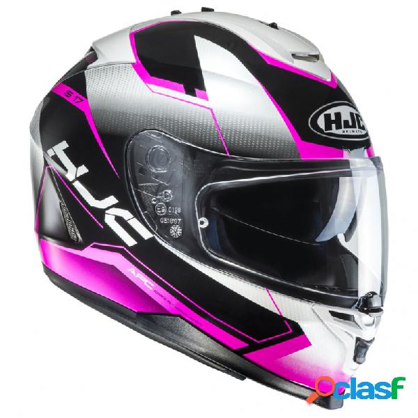 Casco integrale HJC IS-17 LOKTAR MC8 Nero Bianco Rosa