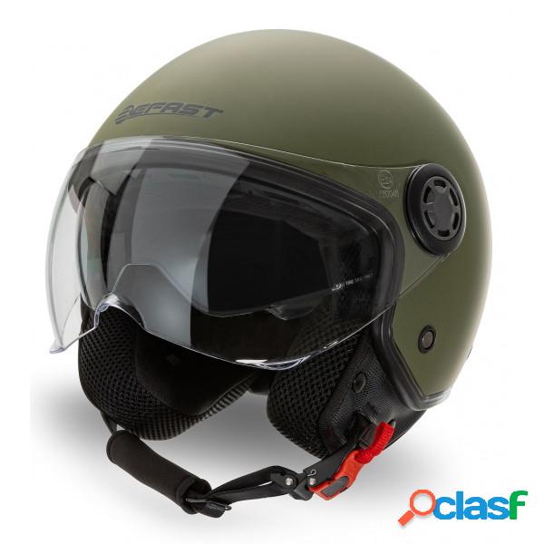 Casco jet Befast RAPID III doppia visiera Verde Militare