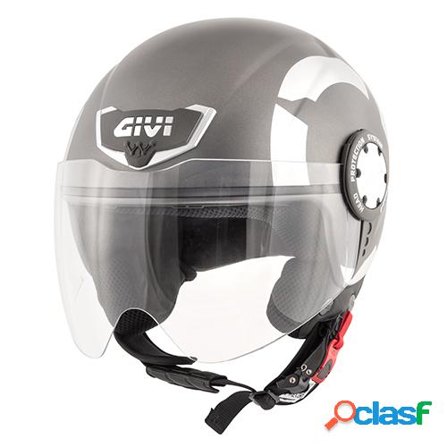 Casco jet Givi 10.4 Stark Titanio Opaco