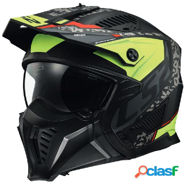 Casco modulare LS2 OF606 DRIFTER DEVOR Nero Giallo ECE 22-06