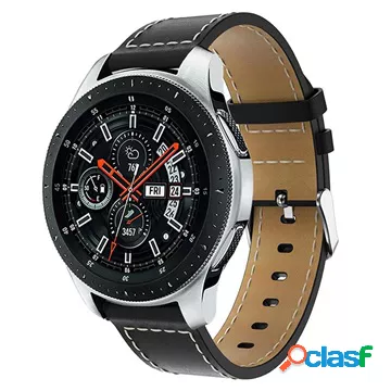 Cinturino in Pelle Universale per Smartwatch - 22mm - Nero